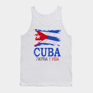 Cuba Libre Cuban Flag patria y vida Tank Top